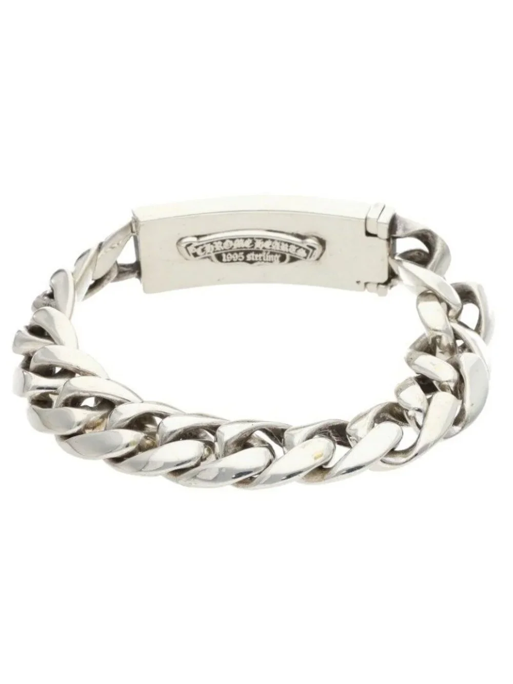 Chrome Hearts ID Dagger ID Classic Link Silver Bracelet